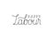 Happy labor label isolated icon