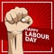 Happy Labour day, may day greeting concept