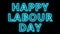 Happy labour day text, 3d rendering backdrop, can be used for holidays festive design