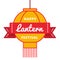 Happy Lantern festival greeting emblem