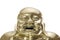 Happy laughing face of a traditional brass buddha