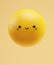 Happy and laught emoticon with a funny kawaii face with dot eyes