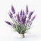 Happy Lavender: Beautiful 3d Render Of Lavender Plants In A White Vase