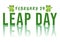 Happy Leap Day on 29 February with Cute Frog in Flat Style Cartoon Hand Drawn Background Templates Illustration