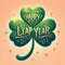 Happy leap year, on a leaf, that has heart like shape, 29 february leap day celebration