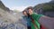 Happy lifestyle couple selfie video - New Zealand tourists, Franz Josef Glacier