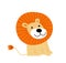 Happy lion cartoon