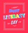 Happy Literacy Day Cartoon Letters Greeting Poster