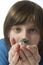 A happy litle girl with a cute hamster