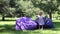 Happy little child, baby girl playing with her Mom on bean bag