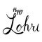 Happy Lohri hand lettering inscription