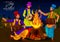 Happy Lohri Punjabi religious holiday background for harvesting festival of India