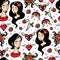 Happy Lovers Seamless Pattern