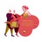 Happy Loving Old Man and Woman buy Presents for Birthday, Anniversary or Valentine Day Celebration. Holiday Shopping. Romantic