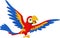 Happy macaw bird cartoon