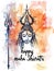 Happy maha Shivratri with trisulam, a Hindu festival celebrated of lord shiva