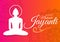Happy Mahavir Jayanti wallpaper background, Jain festival greeting wishes poster vector, banner