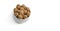 happy makar sankranti special Sesame seed ball called Till ke laddu in bowl isolated on white background