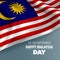 Happy Malaysia day greeting card, banner, vector illustration.