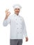 Happy male chef cook showing ok sign
