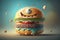 Happy Meal: The Expressive and Colorful Cheeseburger Character Art