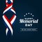 Happy Memorial Day Vector Design Illustration For Celebrate Moment