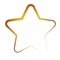 happy merry christmas golden star with five pointed icon