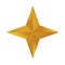 happy merry christmas golden star with four pointed icon