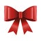 Happy merry christmas satin bow red ribbon icon