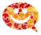 Happy Message Autumn Composition Icon with Fall Leaves