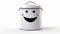 Happy Metal Compost Bin With White Background