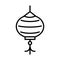 Happy mid autumn festival, cute lantern decoration cartoon, line style design