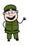 Happy Military Man Cartoon Illustration