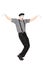 Happy mime artist dancing