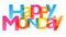 HAPPY MONDAY typography banner