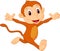 Happy monkey cartoon