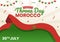 Happy Morocco Throne Day Vector Illustration with Waving Flag in Celebration National Holiday on July 30 Cartoon Hand Drawn