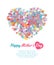 Happy mother day background with heart, Card of Happy Mothers Day. happy mothers day card vector illustration.