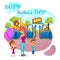 Happy Mother Day Banner, Greeting Card, Zoo Park