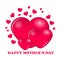 Happy Mother Day Card Design hearts.