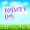Happy mother day. Realistic greeting banner with painted heart for your congratulations cards on spring backdrop