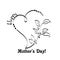 Happy Mother`s Day. Floral Heart Design