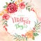 Happy mother`s day. Greeting card with mother`s day. Floral background. Vector illustration.