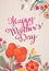 Happy mother\'s day hand-drawn lettering.