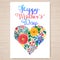 Happy mother\'s day hand-drawn lettering. Happy Mothers Day Typographical Background With Spring Flowers