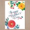 Happy mother\'s day hand-drawn lettering. Happy Mothers Day Typographical Background With Spring Flowers