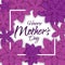 Happy mother`s day layout design with flowers.