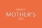 Happy Mother`s Day lettering on coral background. Congratulatory background. Holiday Card