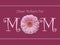 Happy Mother\'s day mom card with soft pink gerbera daisy and pearl background