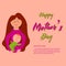Happy mother`s day. Mothers day sale background layout with beautiful Woman